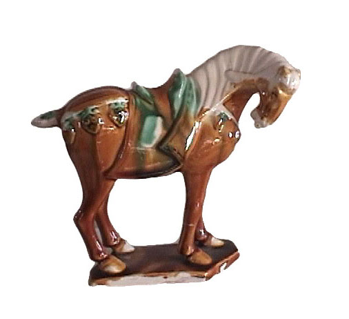 Tri-color glazed Horse from Luoyang - Wudang Research Association